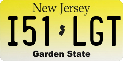 NJ license plate I51LGT