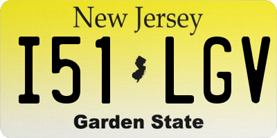NJ license plate I51LGV