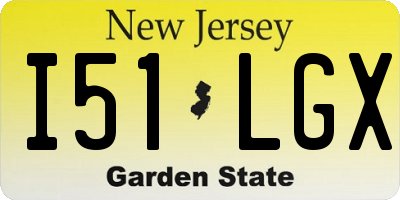 NJ license plate I51LGX
