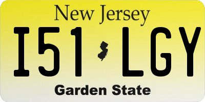 NJ license plate I51LGY