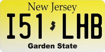 NJ license plate I51LHB