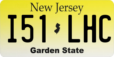 NJ license plate I51LHC