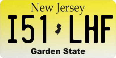 NJ license plate I51LHF