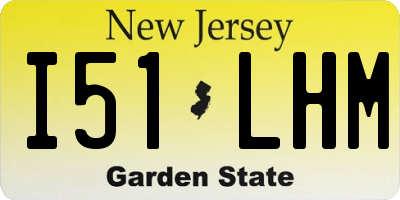 NJ license plate I51LHM