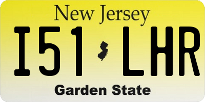 NJ license plate I51LHR