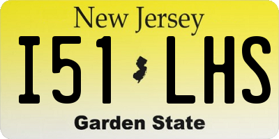 NJ license plate I51LHS