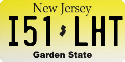 NJ license plate I51LHT