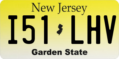 NJ license plate I51LHV