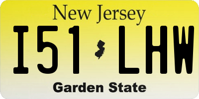 NJ license plate I51LHW