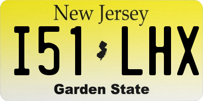 NJ license plate I51LHX