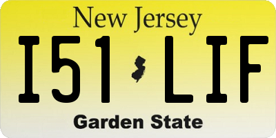 NJ license plate I51LIF