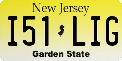 NJ license plate I51LIG