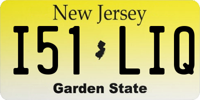 NJ license plate I51LIQ