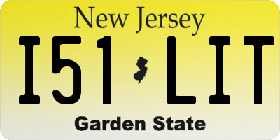 NJ license plate I51LIT