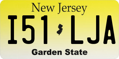 NJ license plate I51LJA