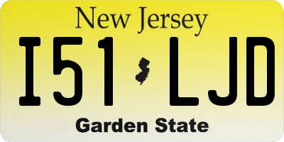 NJ license plate I51LJD