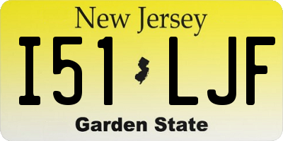 NJ license plate I51LJF