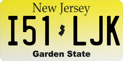 NJ license plate I51LJK