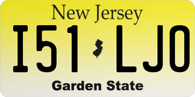 NJ license plate I51LJO