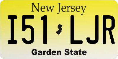 NJ license plate I51LJR