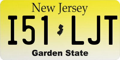 NJ license plate I51LJT