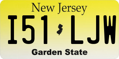 NJ license plate I51LJW