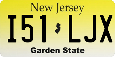 NJ license plate I51LJX