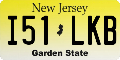 NJ license plate I51LKB