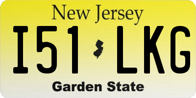 NJ license plate I51LKG
