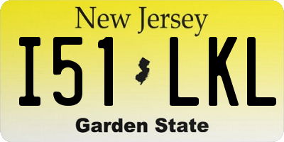 NJ license plate I51LKL