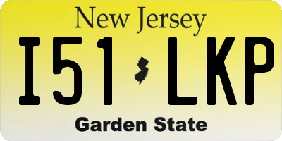 NJ license plate I51LKP