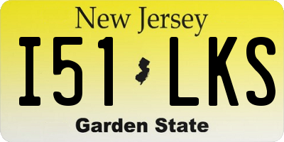 NJ license plate I51LKS