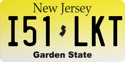 NJ license plate I51LKT