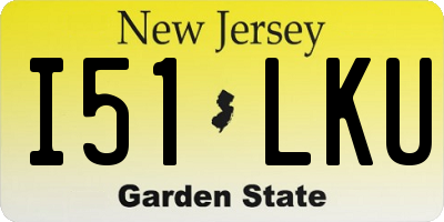 NJ license plate I51LKU