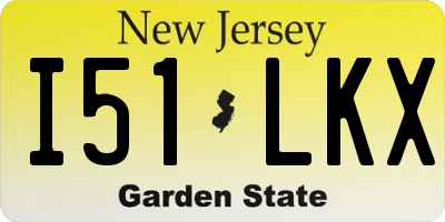 NJ license plate I51LKX