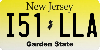 NJ license plate I51LLA