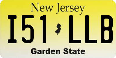 NJ license plate I51LLB