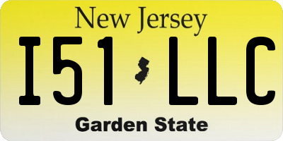 NJ license plate I51LLC