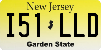 NJ license plate I51LLD