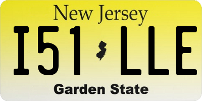 NJ license plate I51LLE