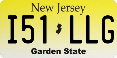NJ license plate I51LLG