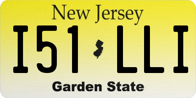NJ license plate I51LLI