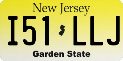 NJ license plate I51LLJ