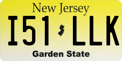 NJ license plate I51LLK