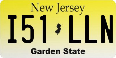 NJ license plate I51LLN