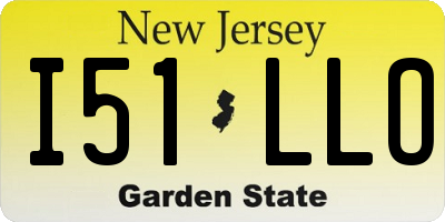 NJ license plate I51LLO
