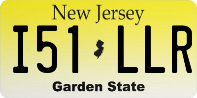 NJ license plate I51LLR