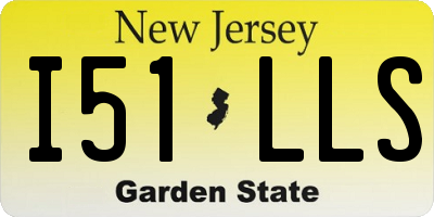 NJ license plate I51LLS