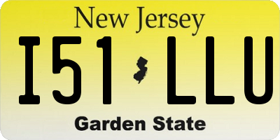 NJ license plate I51LLU