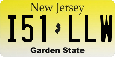 NJ license plate I51LLW